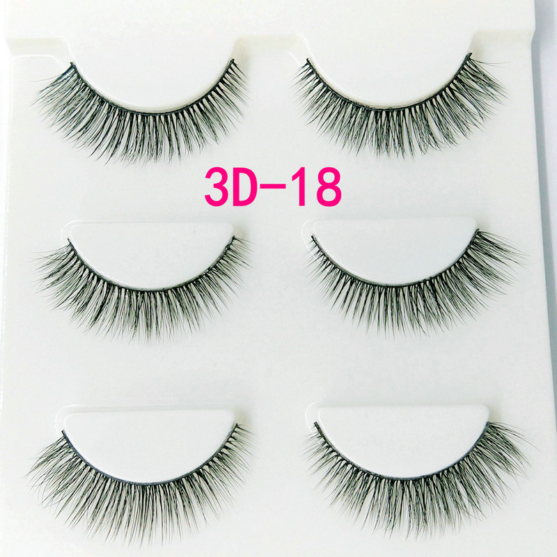 Lông mi giả lông chồn 3 Fashion Eyelashes 3 Faux-Cils 3D 1 bộ 3 cặp