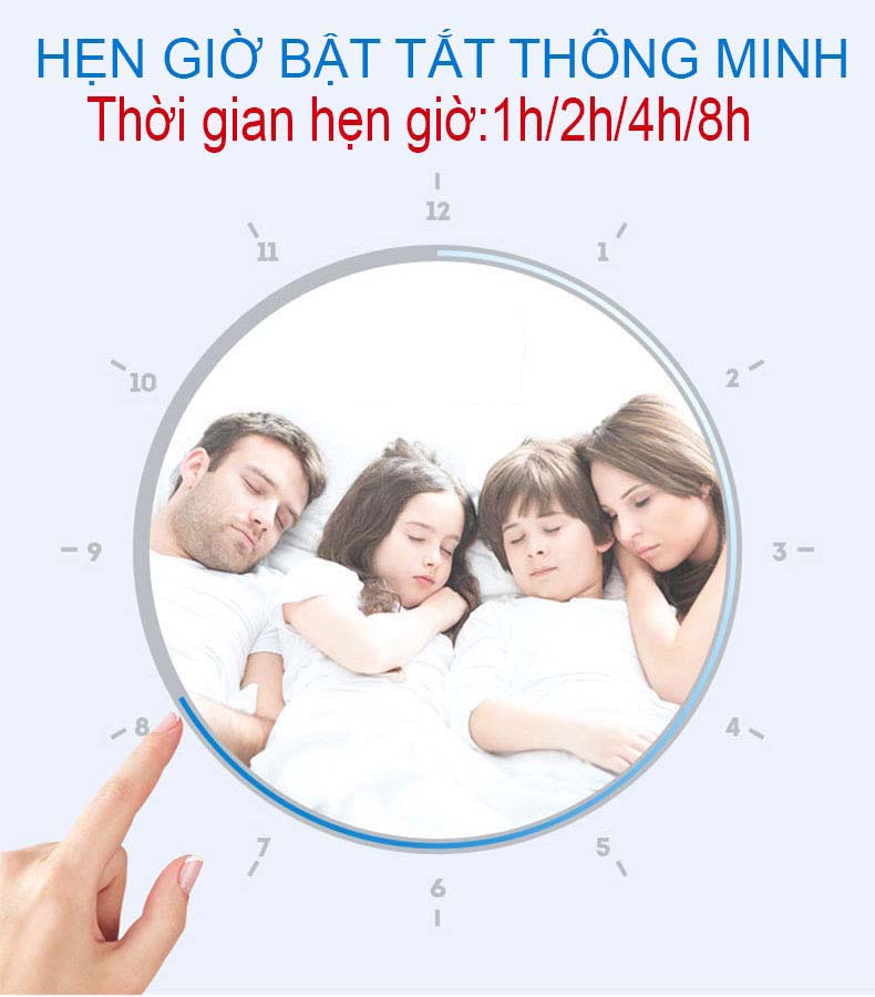 Điều khiển từ xa 6 tốc độ gió dễ dàng lựa chọn, hẹn giờ bật tắt thông minh giảm thiểu bệnh hô hấp