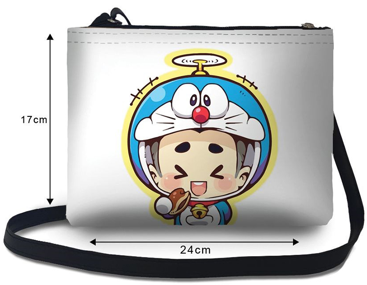 Túi Đeo Chéo Nữ In Hình Cậu Bé Doraemon Ăn Bánh - TUCP072