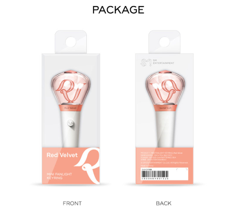 Red Velvet SM Official Authentic Goods Mini FanLight Keyring 37.7 x 37.7 x 92.8mm