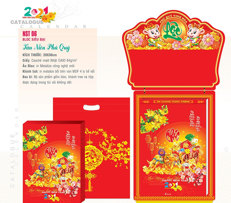 Lịch Bloc Gia Vũ Siêu Đại (20x30 cm) - Tân Niên Phú Quý