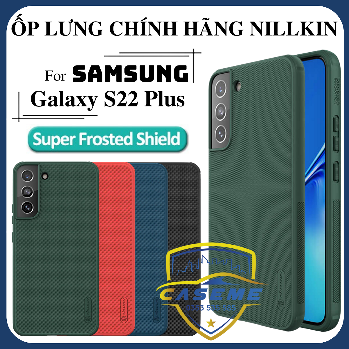 Ốp lưng dành cho Samsung S22 Plus hàng chính hãng Nillkin dạng sần