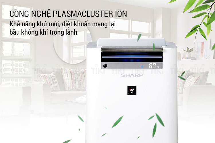 Máy tạo ẩm và lọc không khí Sharp KC-G50EV-W - Hàng Chính Hãng