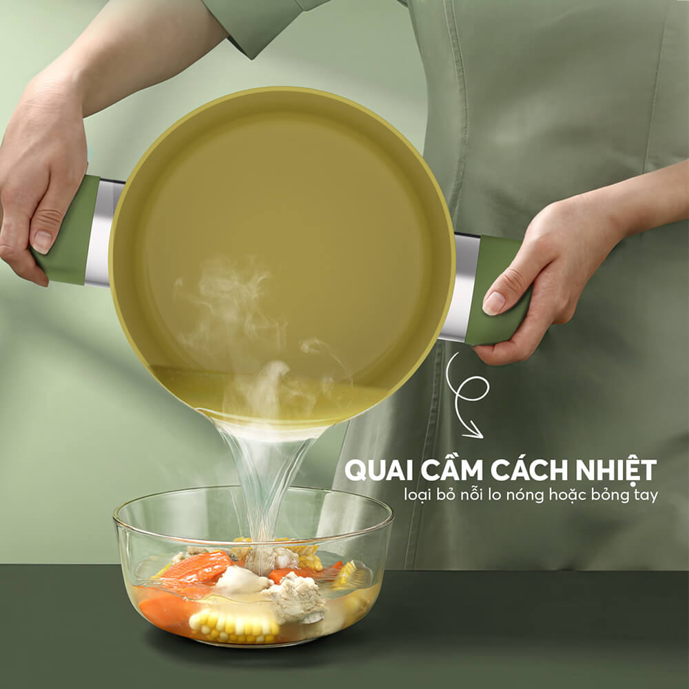 Nồi phủ sứ an toàn Elmich Olive EL-5523OV