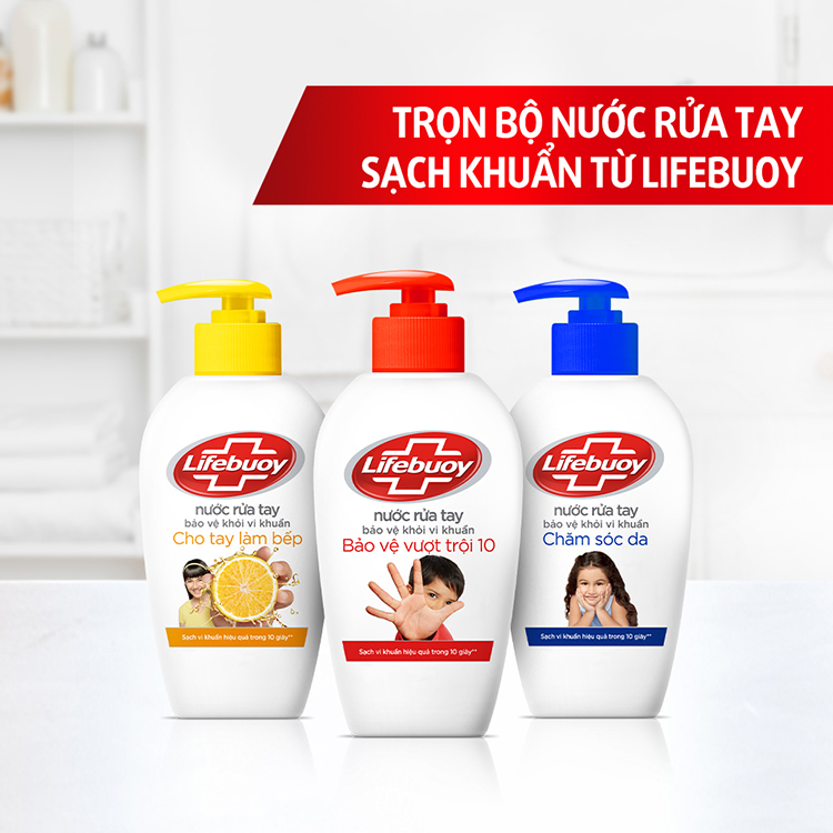 Nước Rửa Tay Diệt Khuẩn Lifebuoy Cho Tay Làm Bếp 180g - 21126126