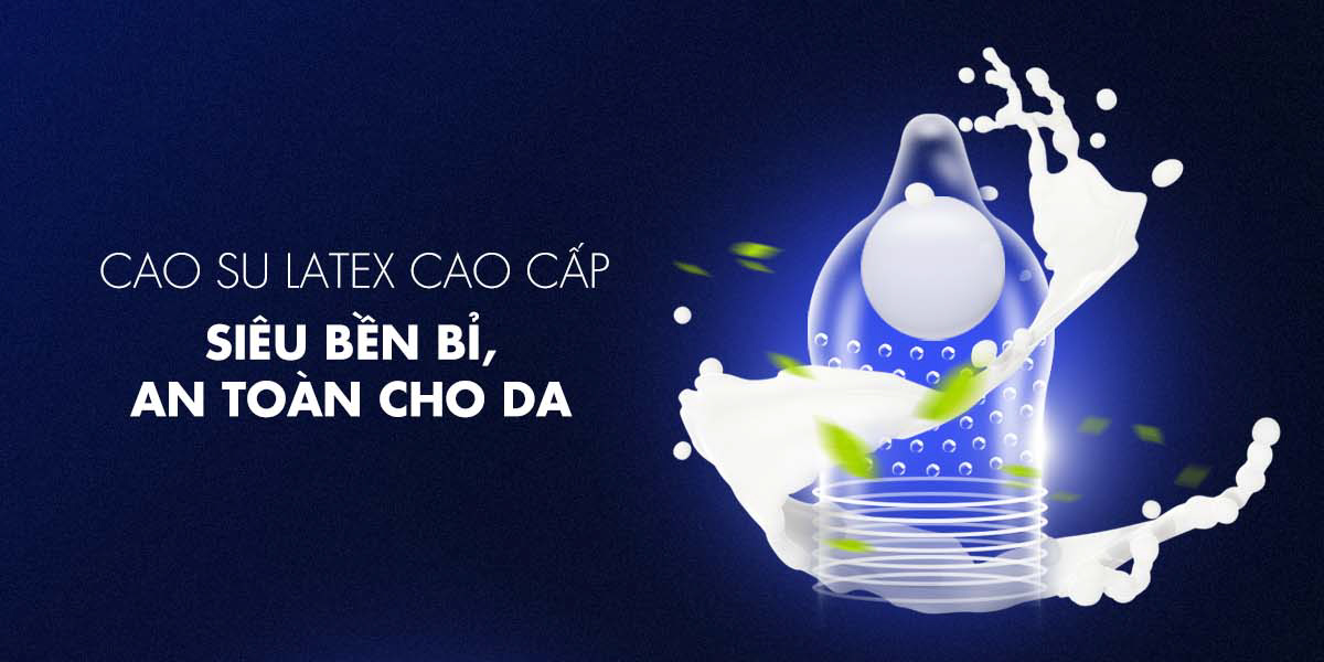 Bao cao su Shell Love Bead - Gân nổi, kéo dài thời gian, bi tăng 1.5cm - Hộp 5 cái | SHELL CHÍNH HÃNG