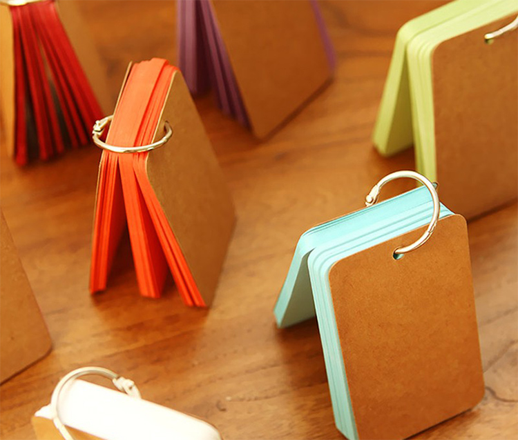 Bộ Thẻ Flashcard 80 Tờ Ghi Nhớ Học Từ Vựng Ngoại Ngữ - Màu Vàng