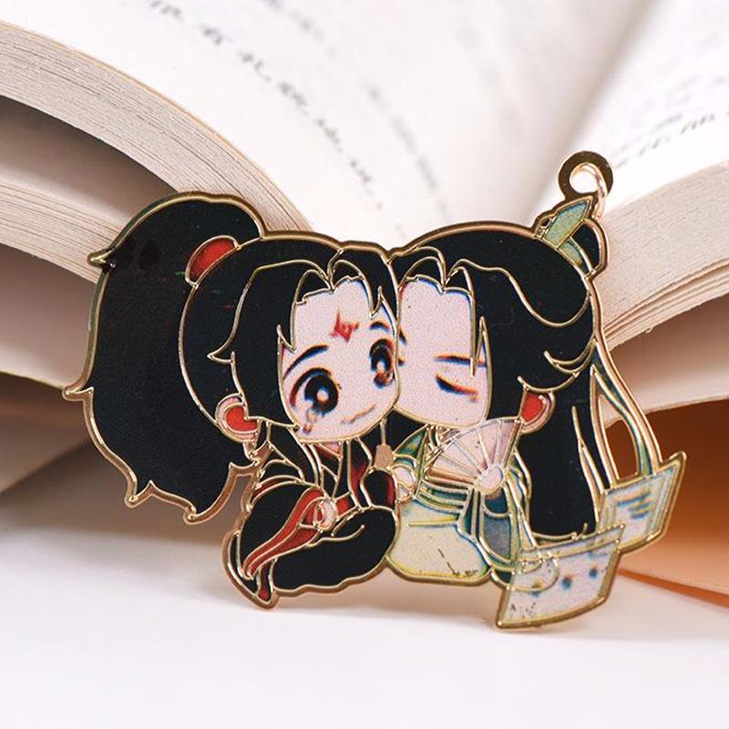 bookmark kim loại mỏng thiên quan tứ phúc ma đạo tổ sư hệ thống tự cứu in màu anime chibi 7