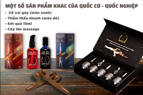 SET QUÀ TẶNG Cao Xoa Bóp Thảo Dược GIANG'S, Dầu xoa bóp gia truyền Quốc Cơ Quốc Nghiệp 15ml
