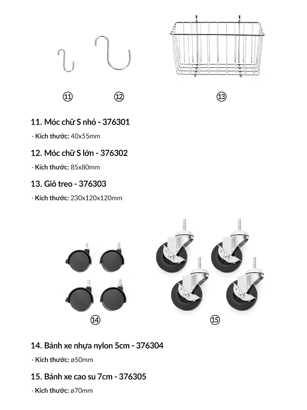 Kệ sắt đa năng 5 tầng tùy chỉnh mặt lưới, khung thép carbon