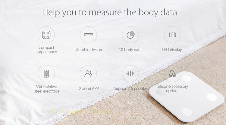 Official Global Version XIAOMI MI Smart Body Fat Scale Weight Scale Support Bluetooth 4.0 Intelligent APP Control BMI Data Analysis