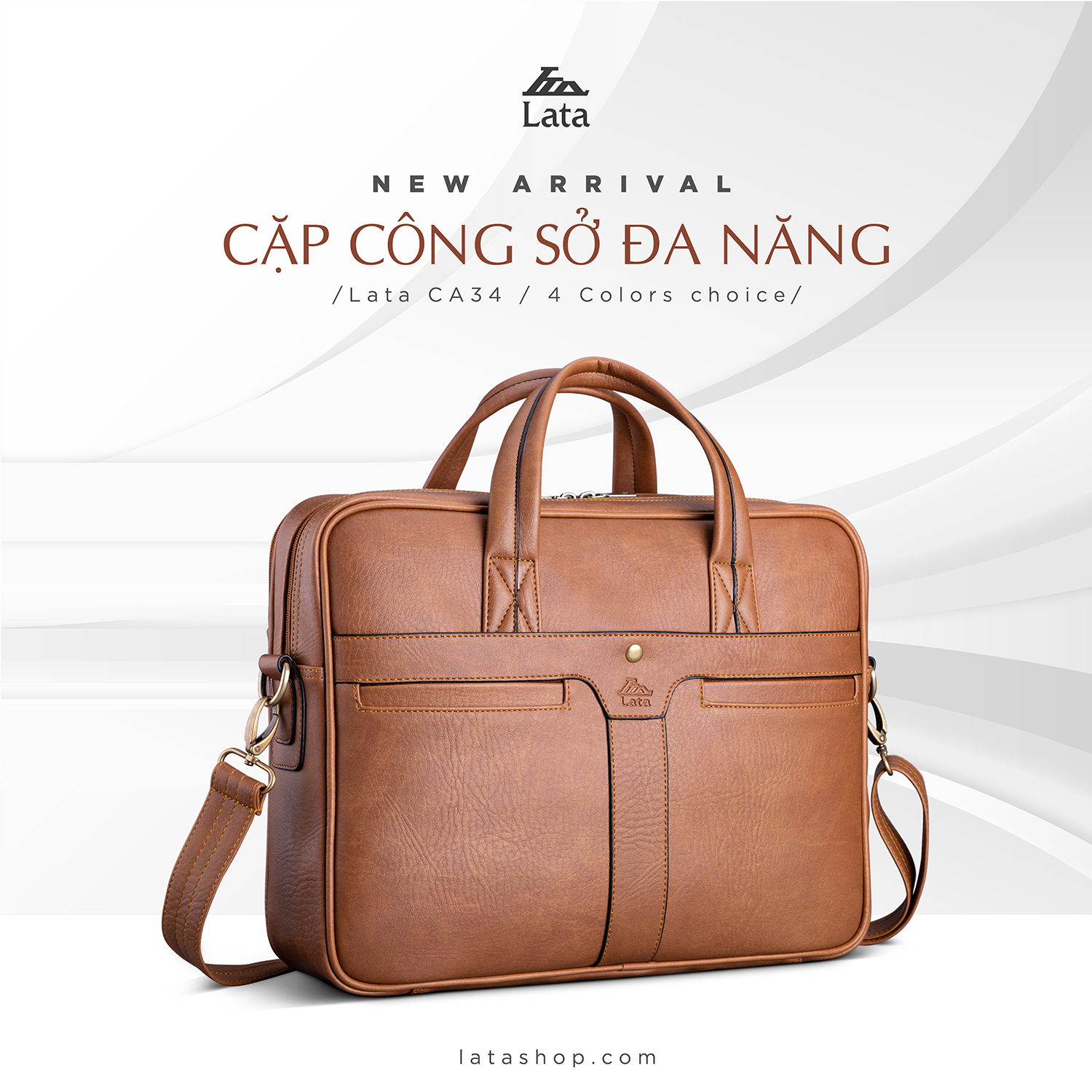 Cặp Công Sở Lata ( Thời trang nam basic - Cặp da CA34 )