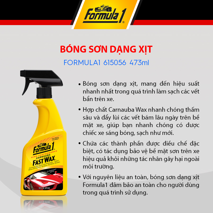 Bóng sơn dạng xịt FORMULA 1 615056 473ml 2