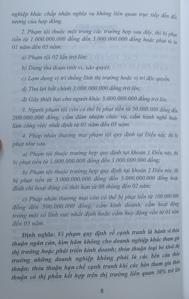 Bình luận Bộ luật Hình sự năm 2015 (Phần hai-Các tội phạm), Chương XVIII, Mục 3: xâm pham trật tự quản lý kinh tế