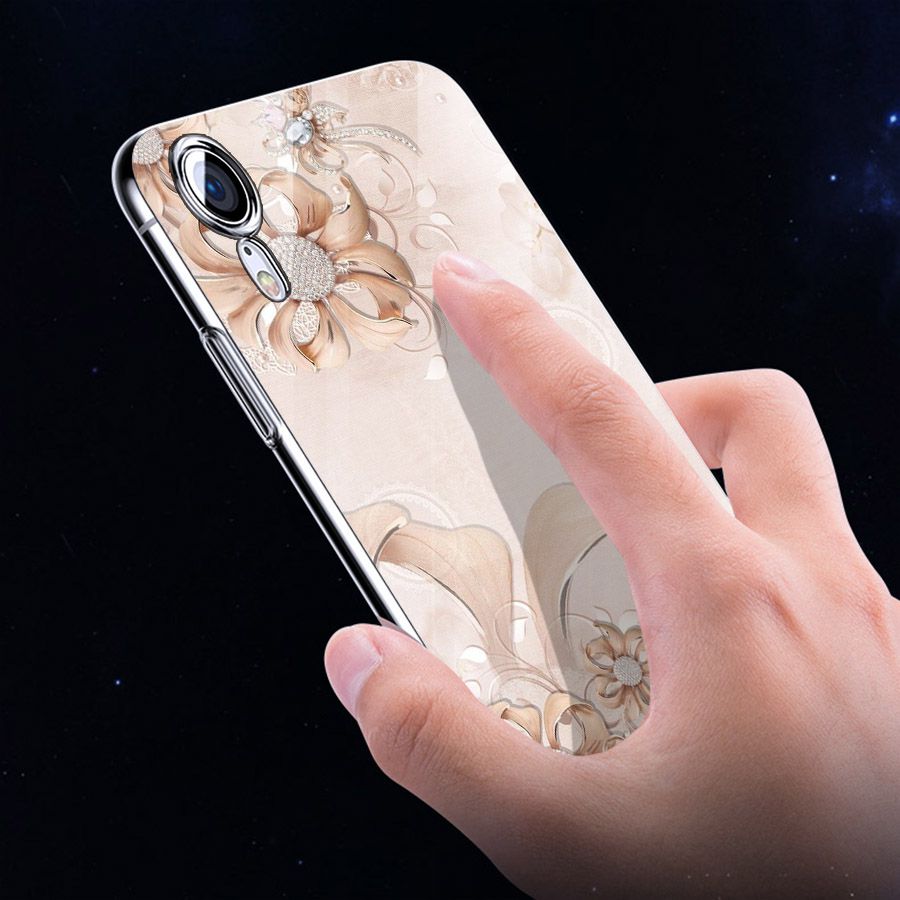 Ốp điện thoại kính cường lực cho máy iPhone XR - ngọc hoa MS NGHOA027
