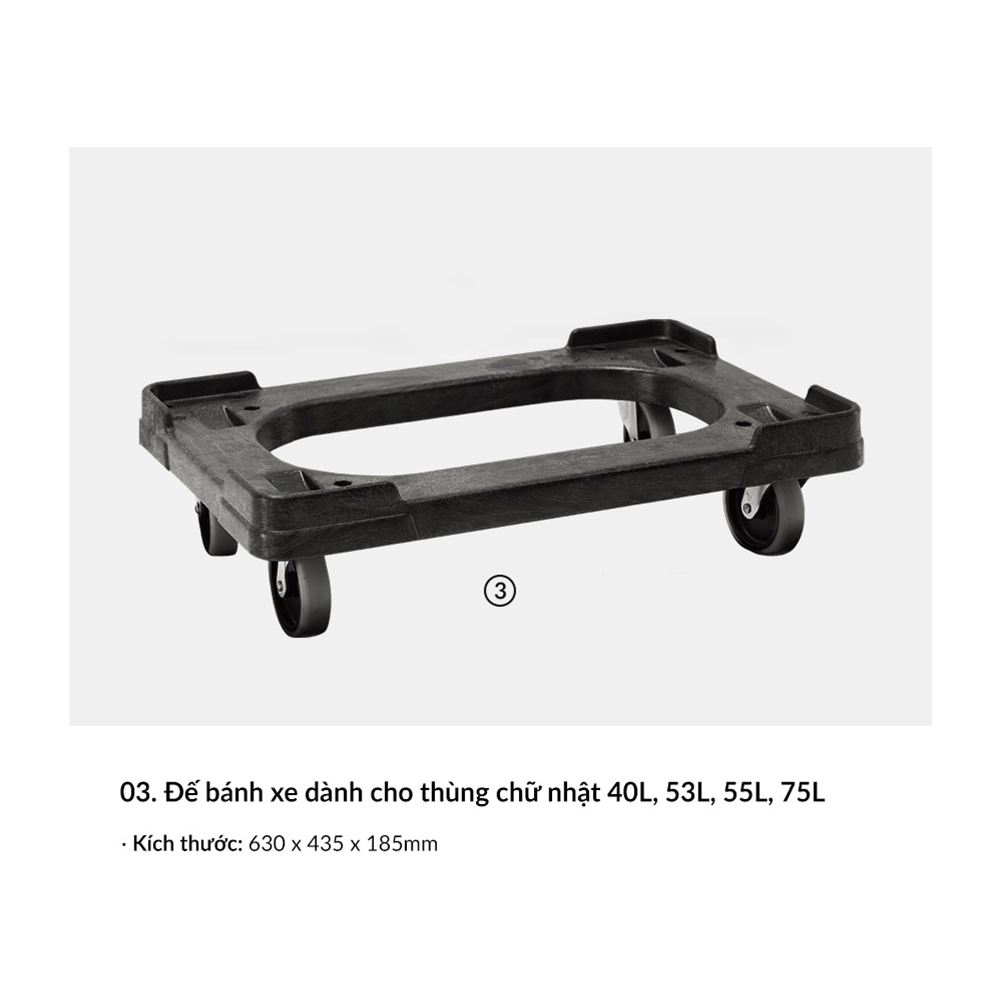 Thùng nhựa  đa năng chịu lực THOR 75L thương hiệu TRUST 3012  (Kèm nắp)  phân phối bởi Cobi Home.