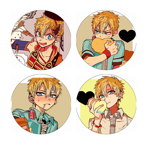 Huy hiệu Jibaku Shounen Hanako-kun combo 5 cái khác nhau