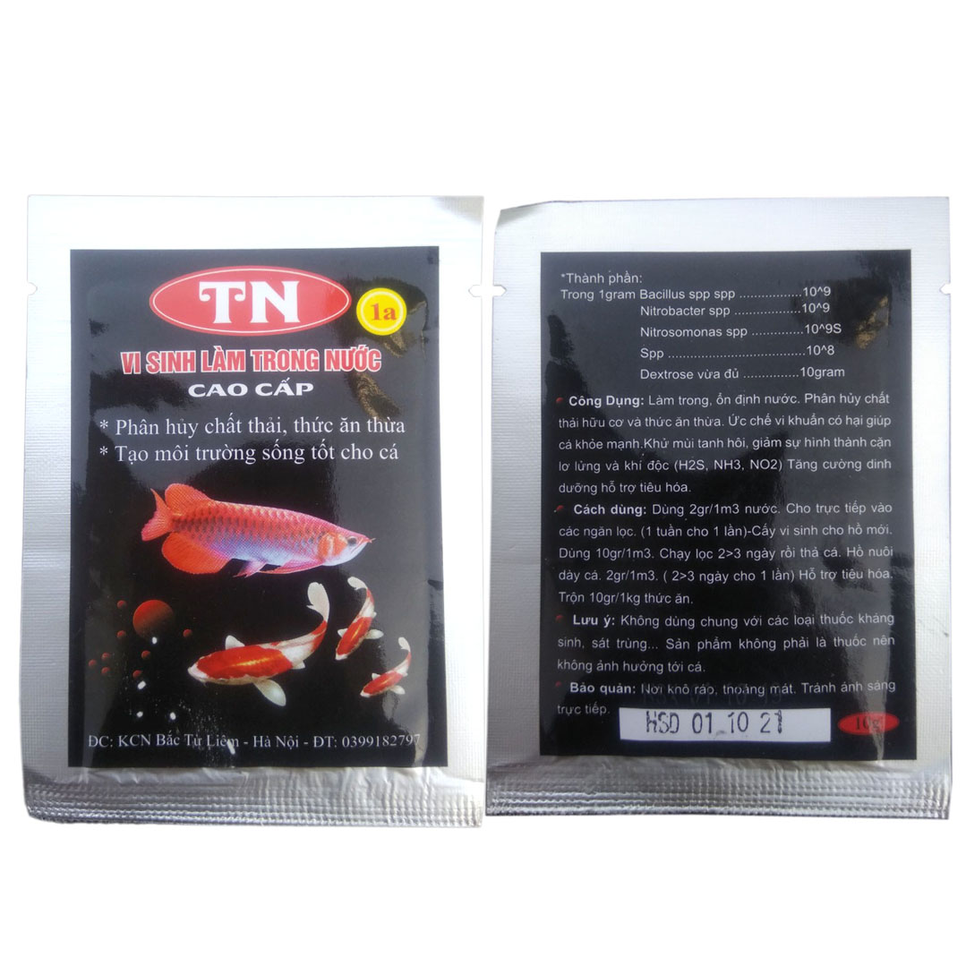 Men Vi Sinh Làm Trong Nước Cao Cấp TN1A, phân hủy chất thải, thức ăn thừa, tạo môi trường sống tốt cho cá