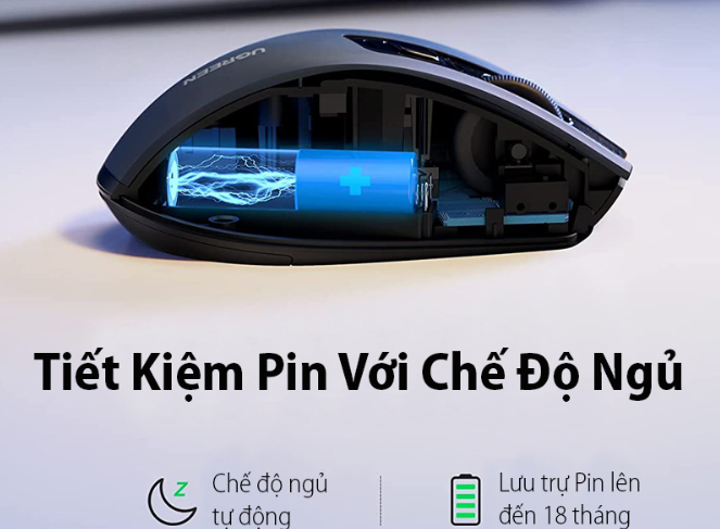 Chuột không dây dùng cho máy tính, laptop chất liệu nhựa ABS, màu đen Ugreen 90545 MU006 - Hàng chính hãng