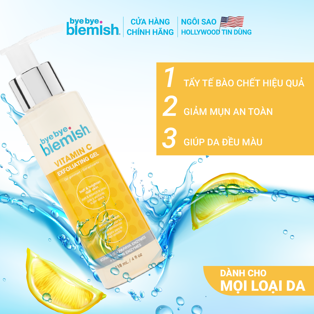 Gel tẩy tế bào chết Vitamin C sáng da ngừa mụn Bye Bye Blemish