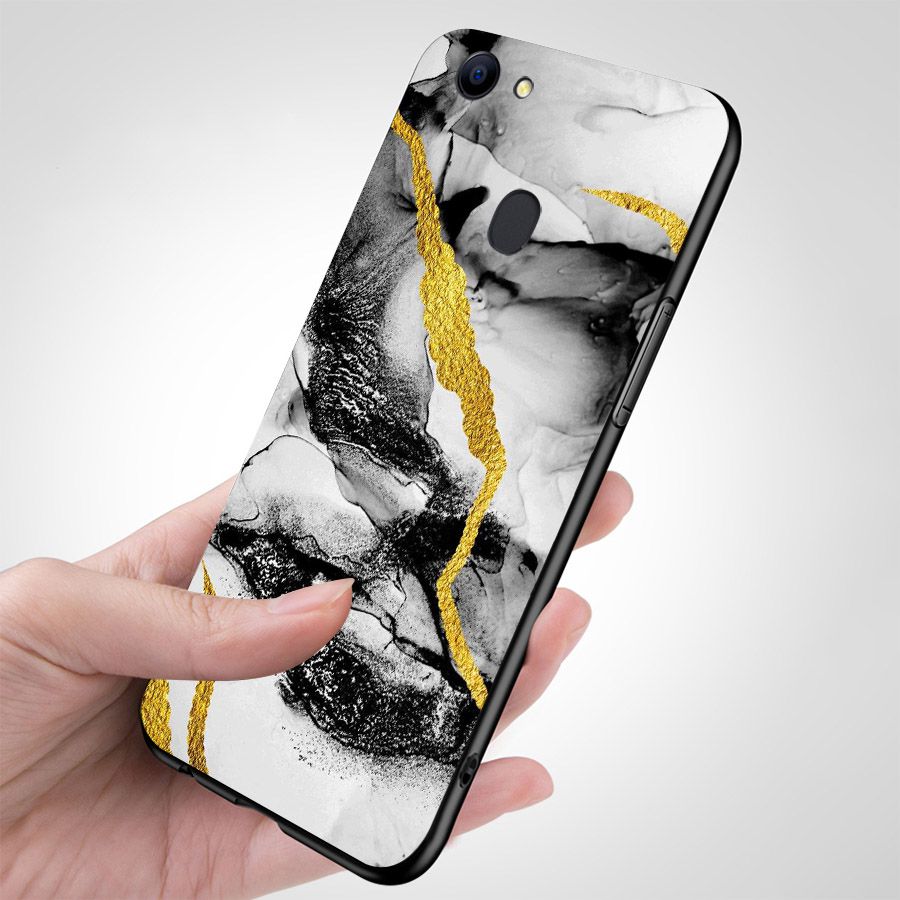 Ốp điện thoại kính cường lực cho máy Oppo A79 - hình vân Đá MS VANDA001