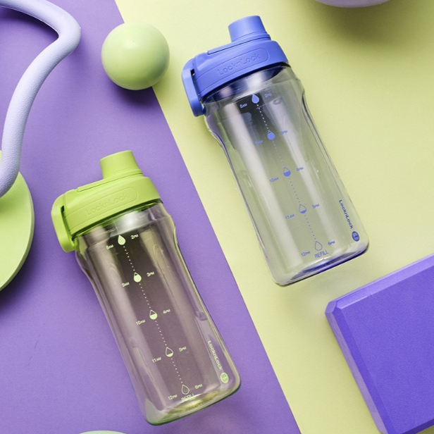 Bình nước nhựa LocknLock Active Large Bottle 1.5L màu xanh lá HAP941GRN, Hàng chính hãng, tay cầm gấp gọn - JoyMall