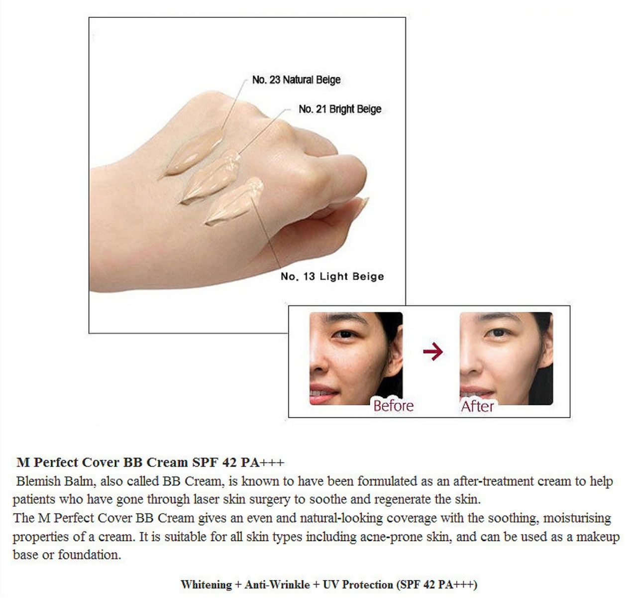 Kem Nền BB MISSHA M PERFECT COVER BB CREAM 50ml 