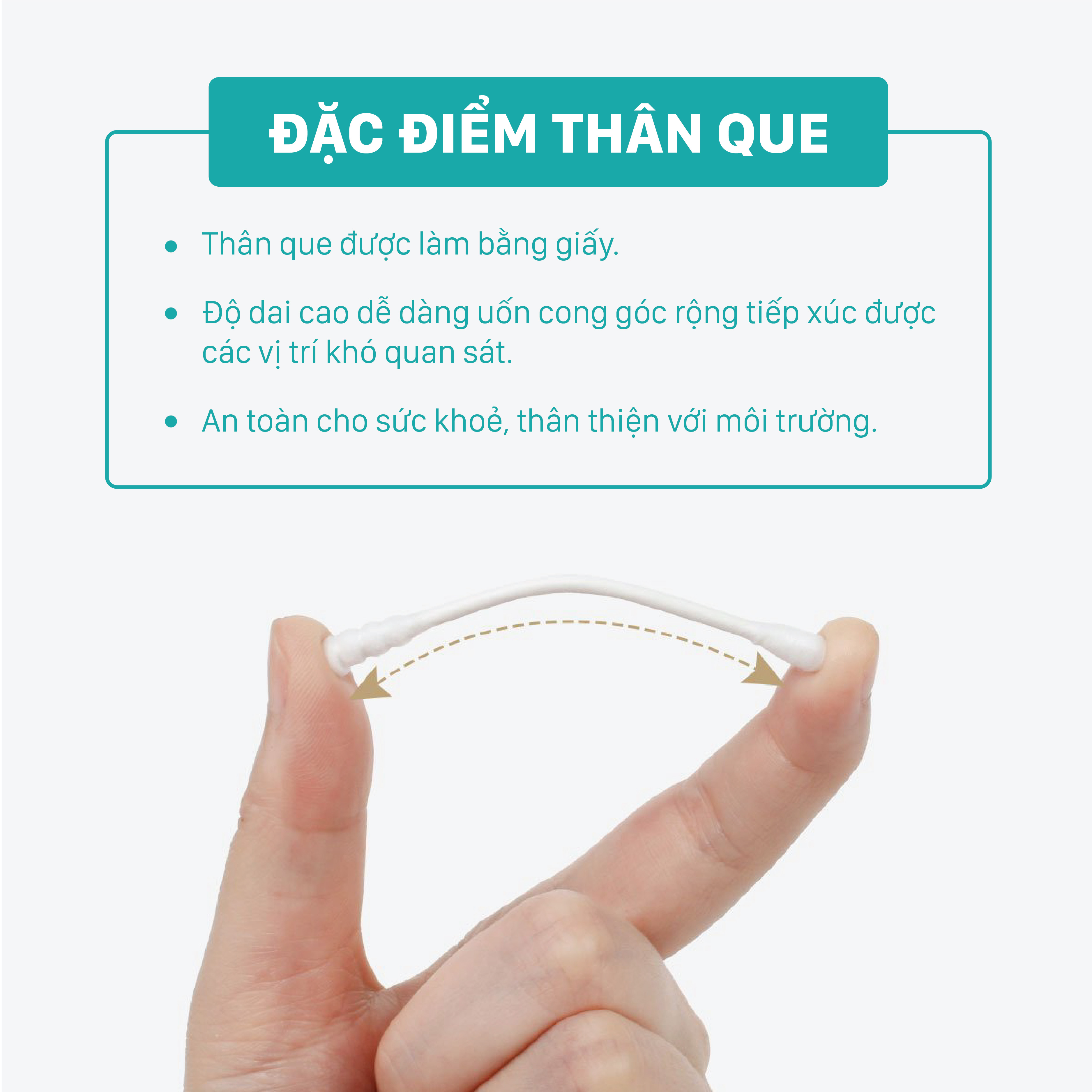 Combo 05 Tăm Bông Niva Túi 200 Que Thân Giấy AZP3 Đa Năng Chuyên Dùng Ngoáy Tai, Vệ Sinh, Trang Điểm, Thân Thiện Môi Trường