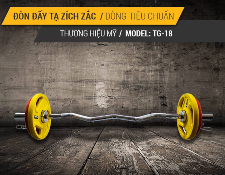 Đòn tập tạ cong ziczac Tiger Sport TG-18