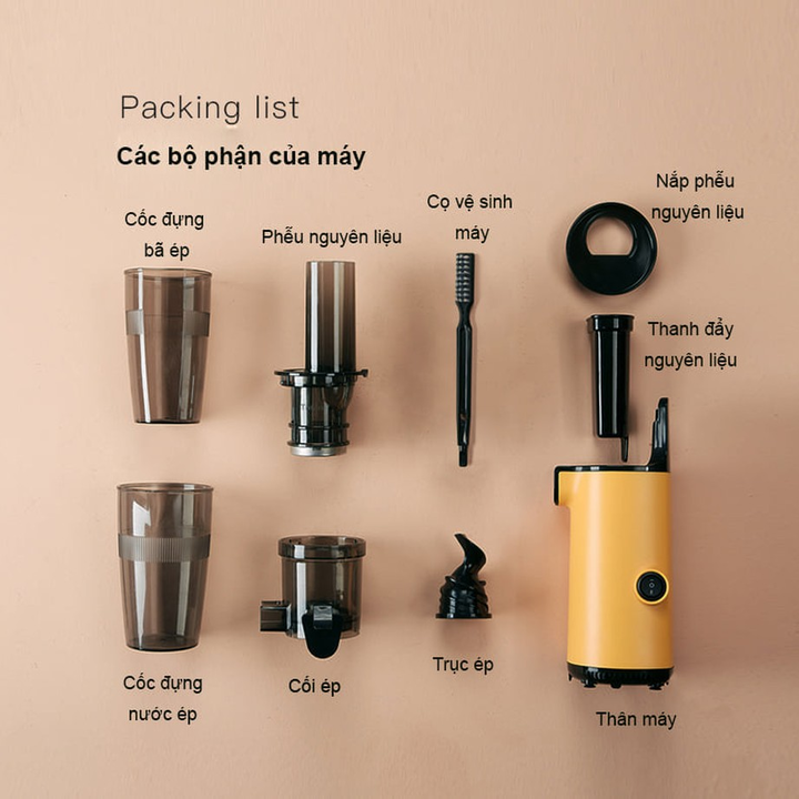 Máy ép chậm Mokkom MK-SJ001-Chính Hãng-Giá Rẻ-1.270.000 ₫ 3 máy ép chậm mokkom chính hãng