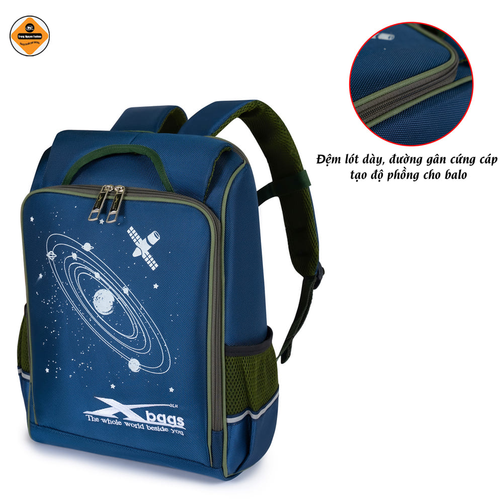 Balo học sinh chống gù Xbags Universe – Balo đi học cấp 1 cao cấp chống nước, nhiều ngăn cho bé năng động XB3104