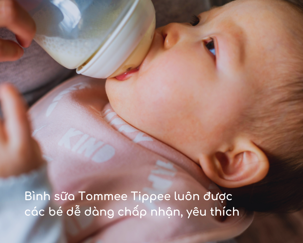 Combo Bình Sữa Tommee Tippee Natural Start Ty Siêu Mềm Tự Nhiên 260ml & Núm Ty Silicon Thay Thế 6M+