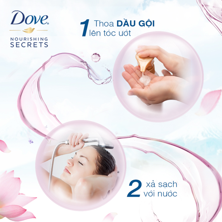 Dầu Gội Dove Óng Mềm Tự Nhiên (340g)