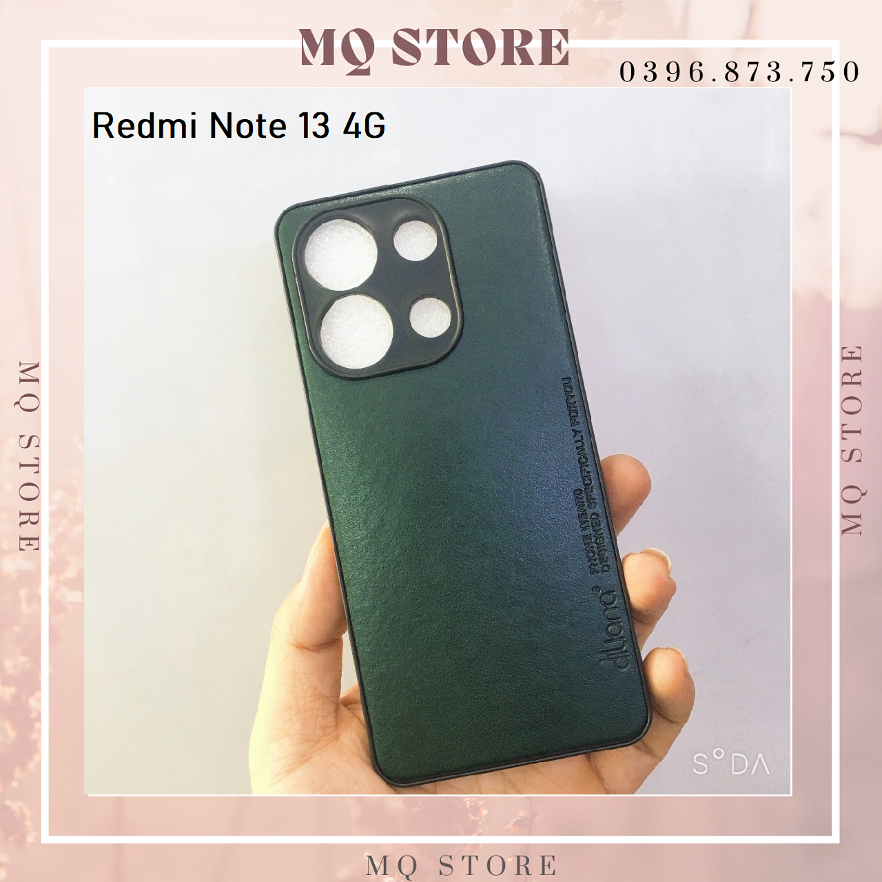 Ốp lưng cho Xiaomi Redmi Note 13 4G dẻo vân da thể thao bảo vệ camera ( hàng chính hãng)