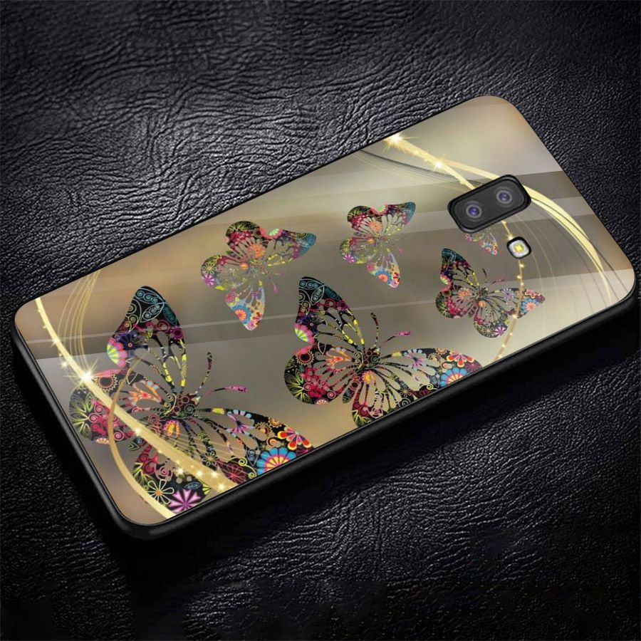 Ốp kính cường lực cho điện thoại Samsung Galaxy J4 - J6 - J6 PLUS - J6 PRIME - J8 - bướm đẹp MS ANH043