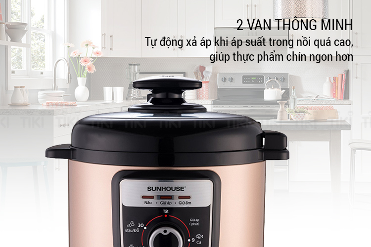 Nồi Áp Suất Điện Đa Năng Sunhouse Shd1653 (5.0 Lít) - Hàng Chính Hãng