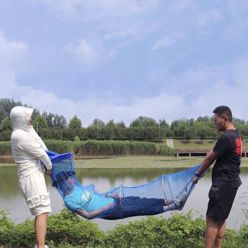 Rọng Đựng Cá Buwon Cao Cấp Khung Kim Loại, Mắt Lưới Tráng Nhựa Cao Su Co Giãn Siêu Bền, Chống Thấm Nước