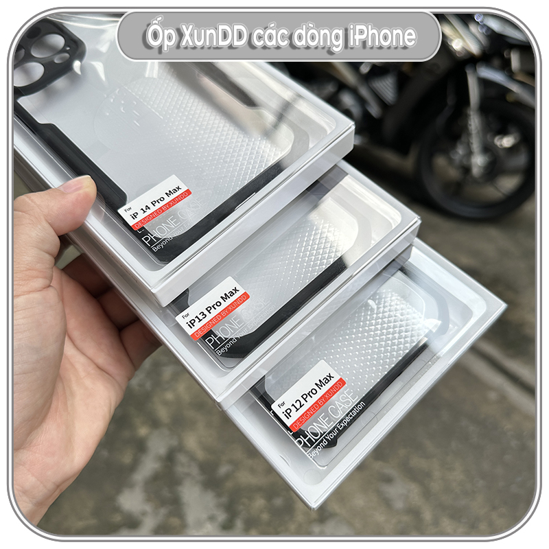 Ốp lưng cho iPhone 12 Pro Max - 13 Pro Max - 14 Pro Max trong viền nhựa dẻo XunDD - Hàng Nhập Khẩu