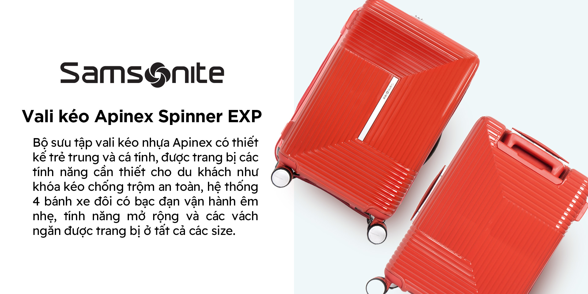 Vali kéo Samsonite Apinex Spinner EXP