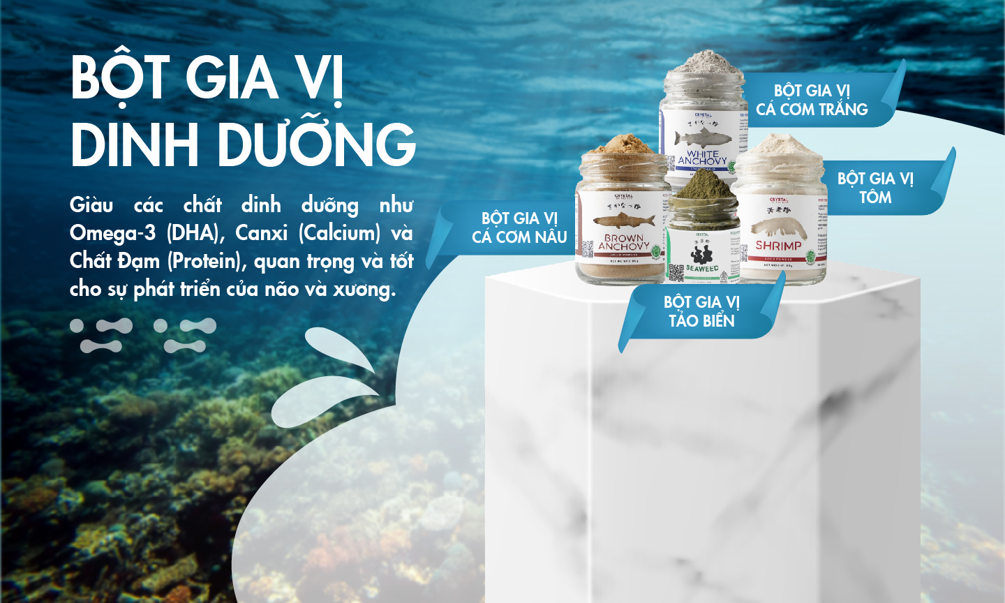 [COMBO][Singapore] Tiết Kiệm 5% - Bột Nêm Cá Cơm Nâu (20G/80G) + Cá Cơm Nâu Sấy Khô