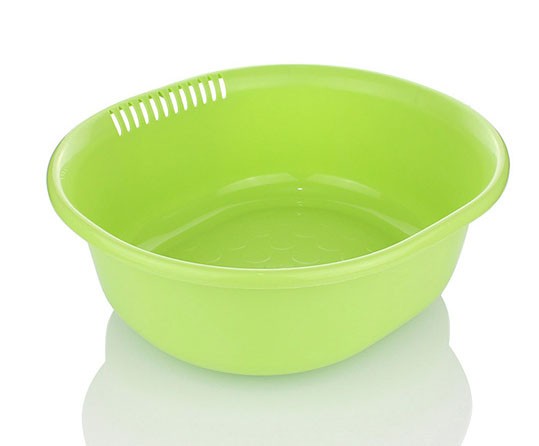 Chậu lót Oval Sanada Seiko 5.3L có tay cầm và lỗ thoát nước tiện dụng - Hàng nội địa Nhật Bản.