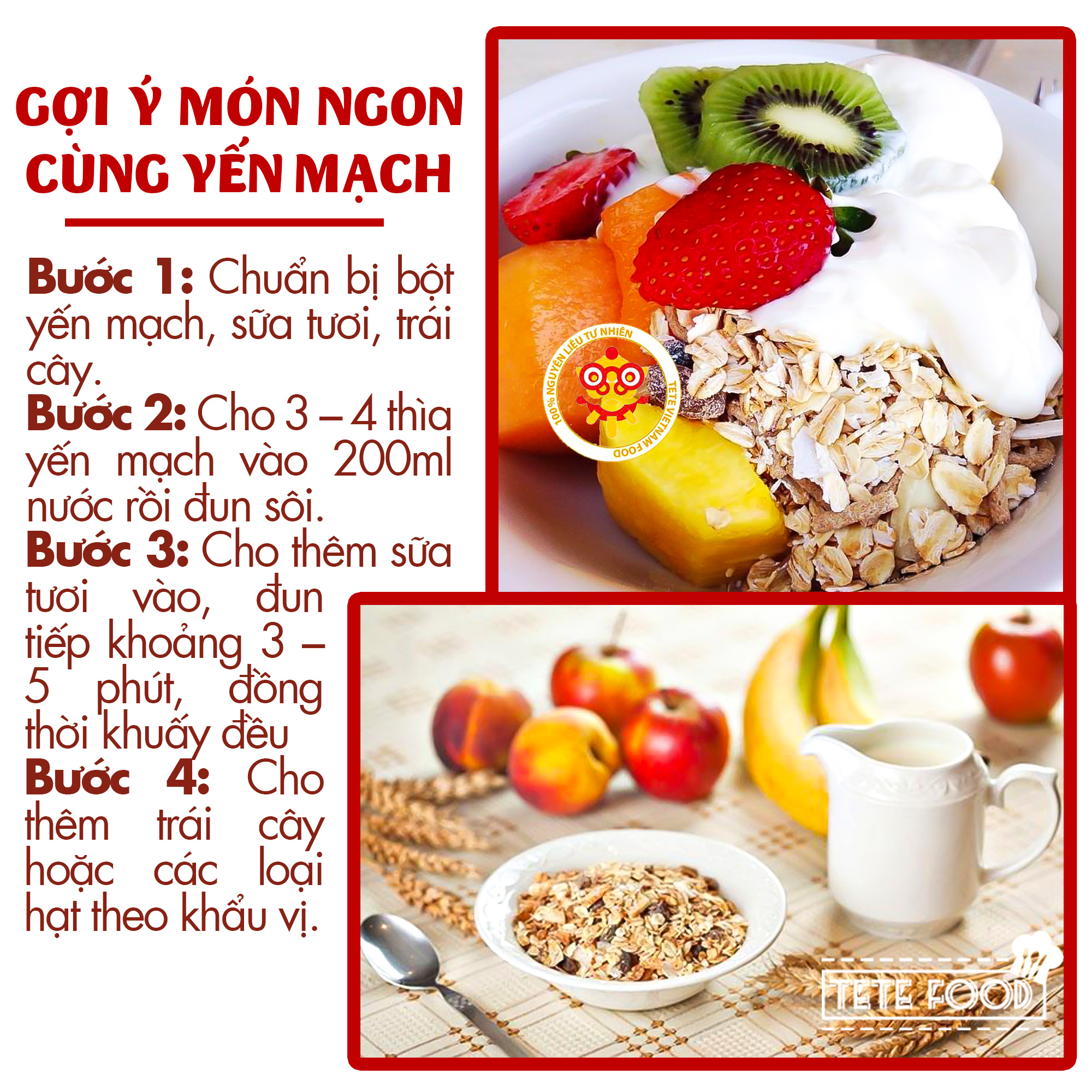 Yến Mạch Ăn Kiêng TETE 500 gram 5