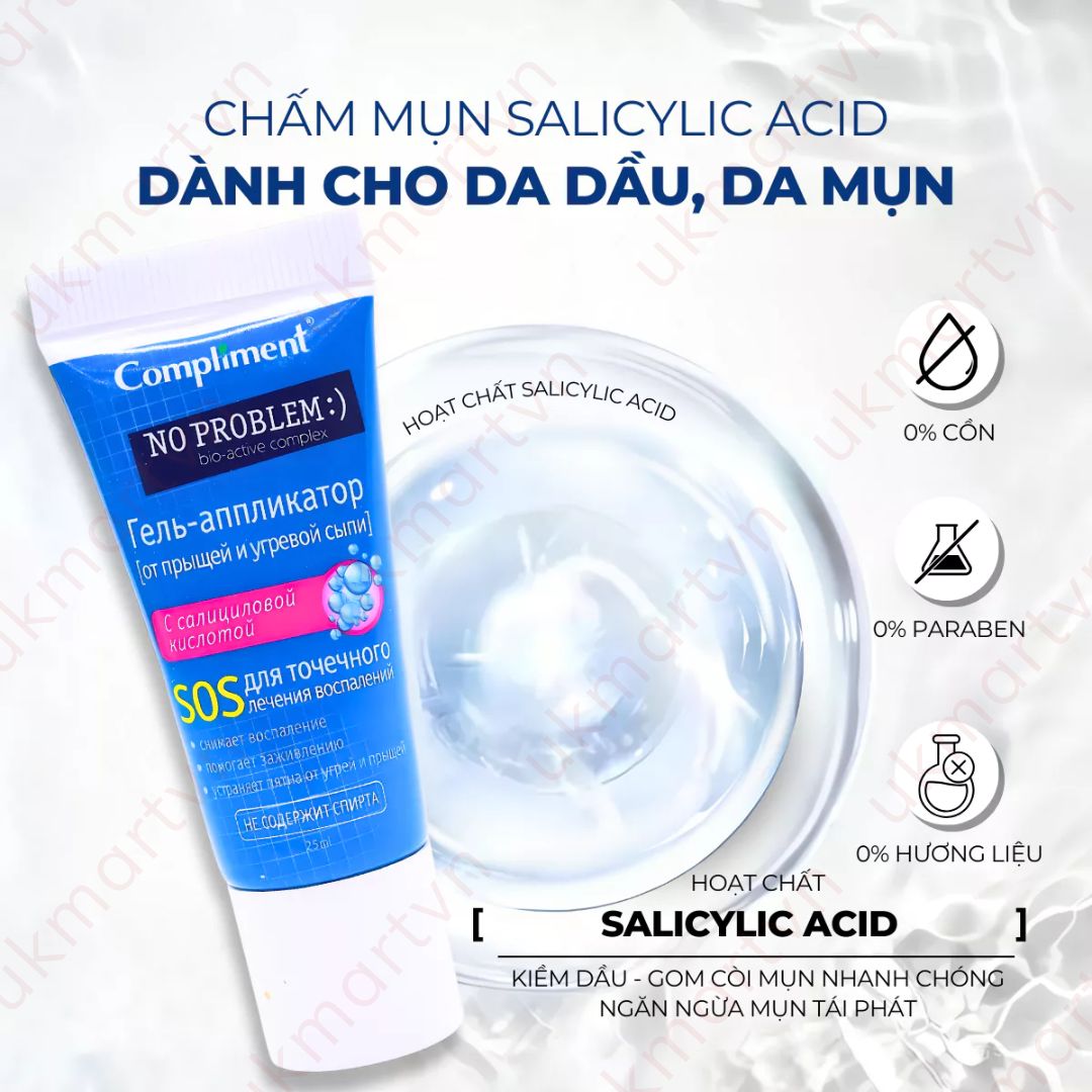 Gel Mụn Khẩn Cấp SOS Compliment No Problem 25ml