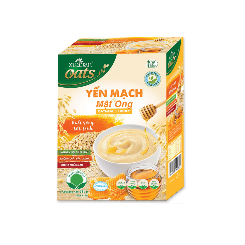 Yến Mạch Và Mật Ong Xuân An Hộp 384G {32g*12 gói}