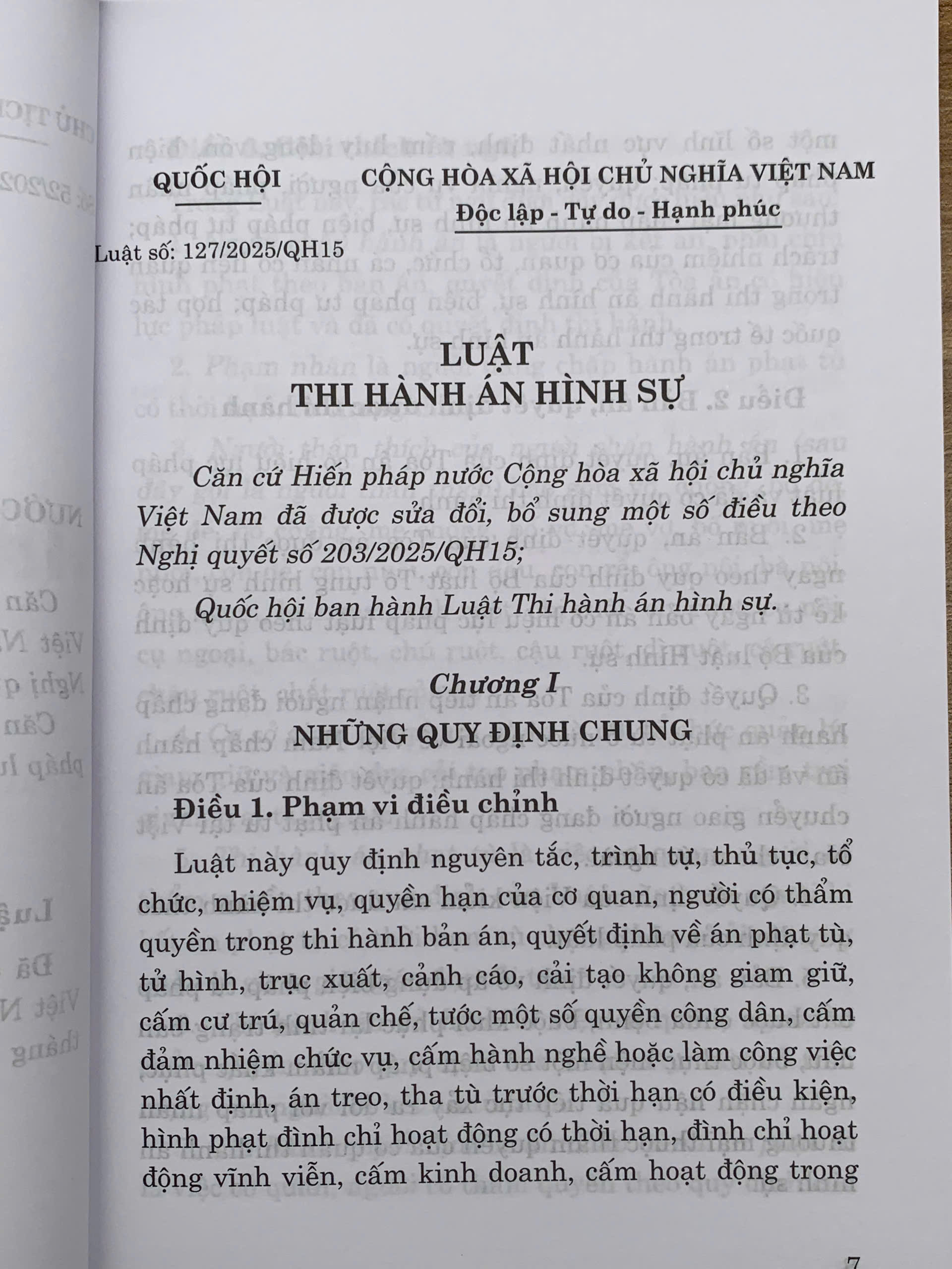 Luật Thi Hành Án Hình Sự (Hiện Hành)