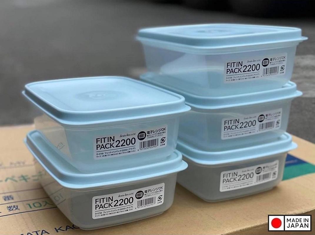 Hộp nhựa đựng thực phẩm nắp déo Fitin Pack các cỡ nội địa Nhật Bản