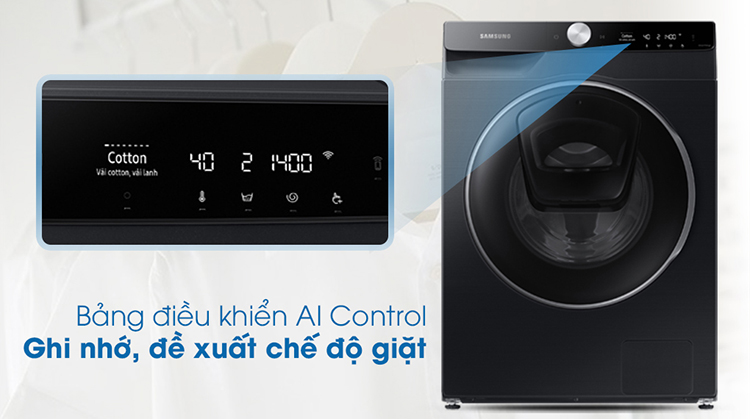 Máy Giặt Samsung AI AddWash Inverter 12kg WW12TP94DSB/SV - Chỉ giao HCM