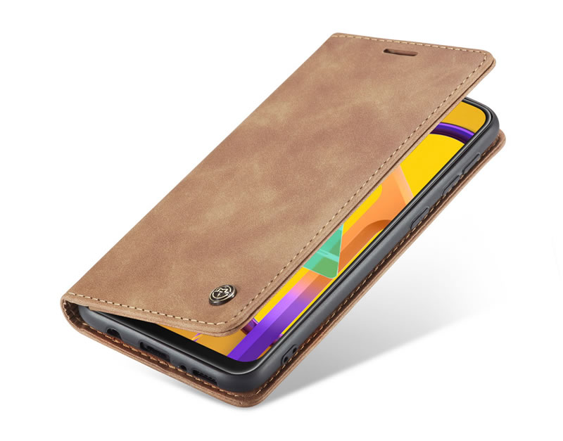 Bao da thật dạng ví chính hãng Caseme dành cho Samsung Galaxy M21 - Hàng chính hãng