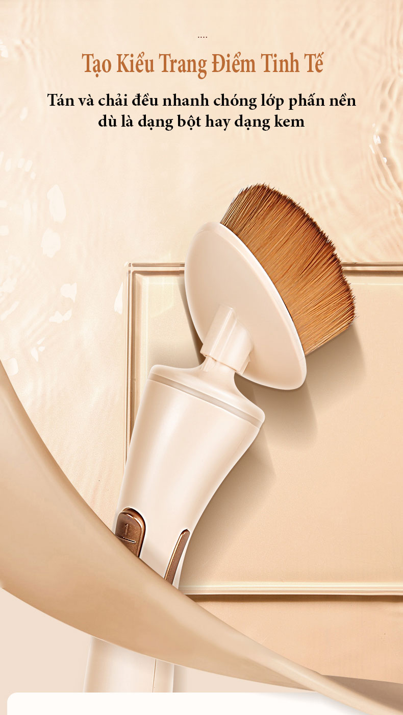 Cọ Trang Điểm Điện K-SKIN Cho Lớp Nền Hoàn Hảo - Hàng Chính Hãng