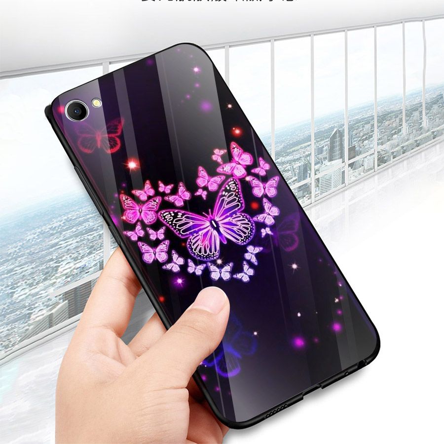 Ốp điện thoại kính cường lực cho máy Oppo A39/NEO9S - bướm đẹp MS BUOMD005